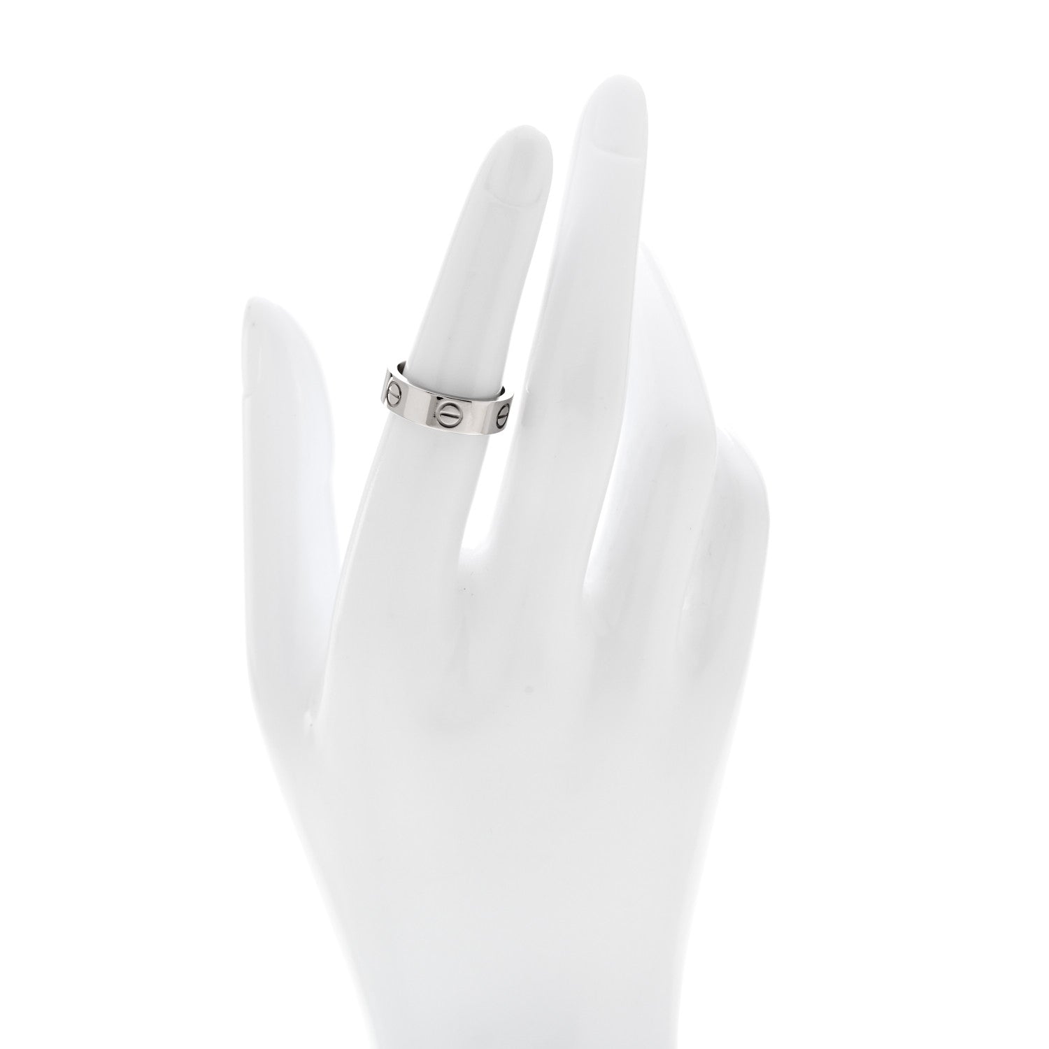 Cartier 18K White Gold 5.5mm LOVE Ring 52 6 2 of 4