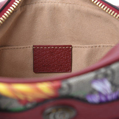 Gucci GG Supreme Monogram Flora Web Mini Ophidia Shoulder Bag Red 7 of 10