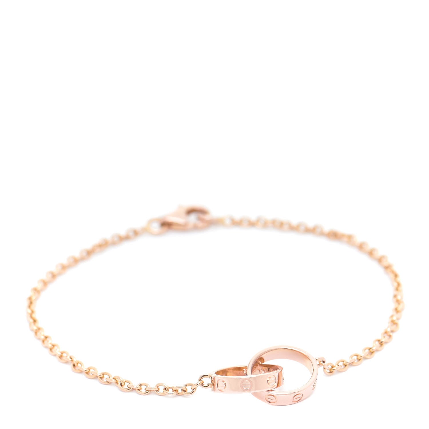 Cartier 18K Pink Gold Interlocking LOVE Bracelet 1 of 6
