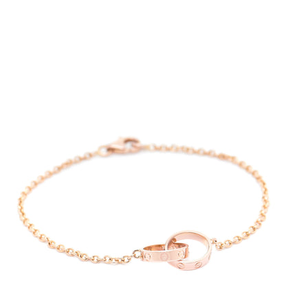 Cartier 18K Pink Gold Interlocking LOVE Bracelet 1 of 6