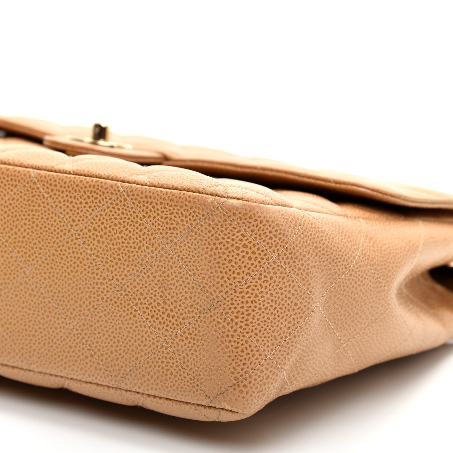Chanel Caviar Jumbo Single Flap Beige 7 of 11