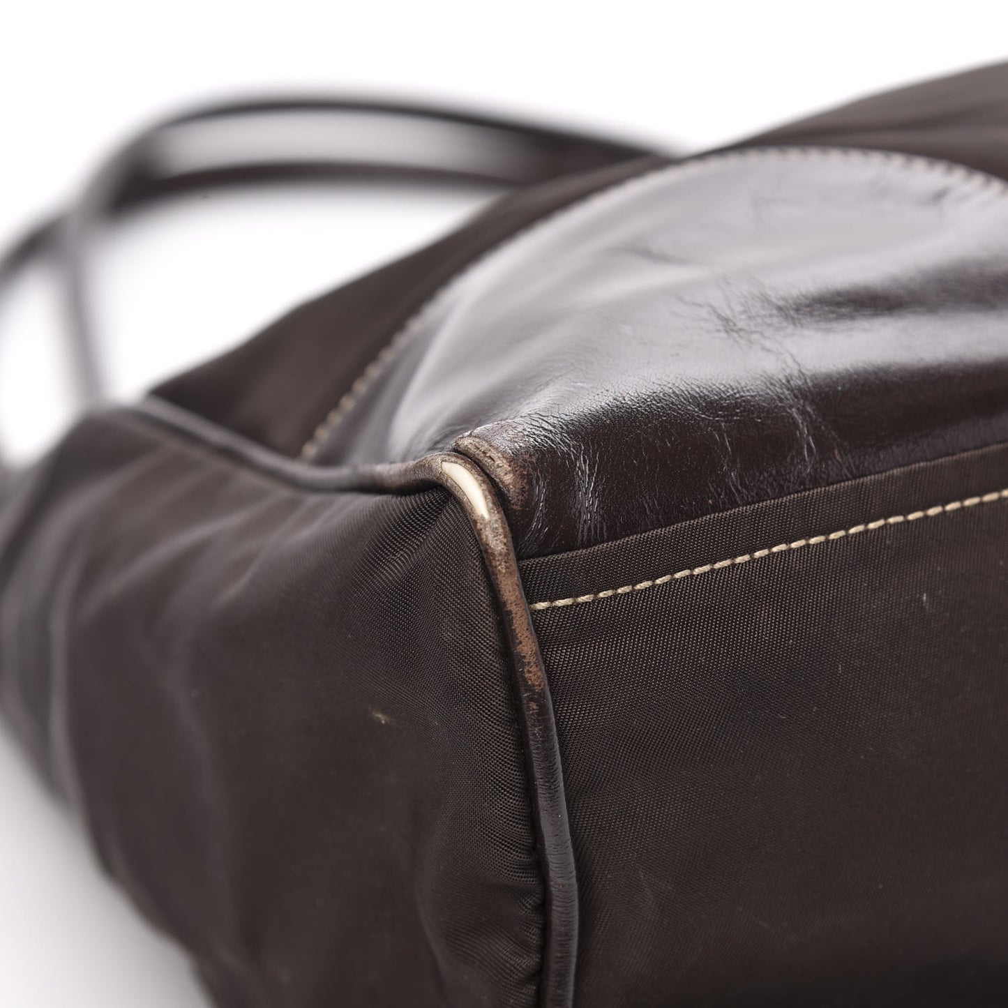 Tessuto Nylon Calfskin Hobo Moro