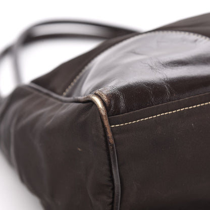 Prada Tessuto Nylon Calfskin Hobo Moro 10 of 16