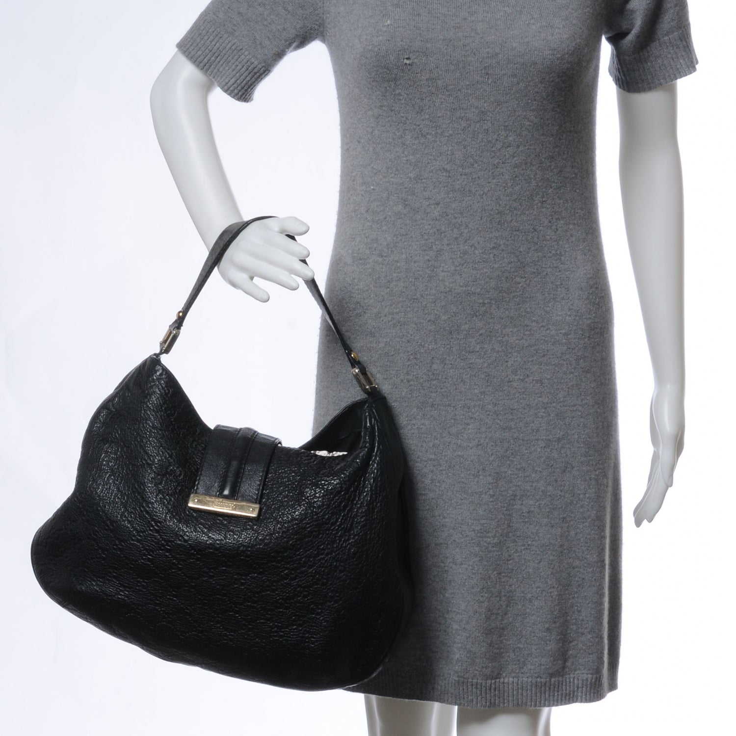 Gucci Guccissima New Ladies Web Large Hobo Black 2 of 8