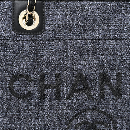 Chanel Lurex Boucle Small Deauville Tote Black 8 of 11