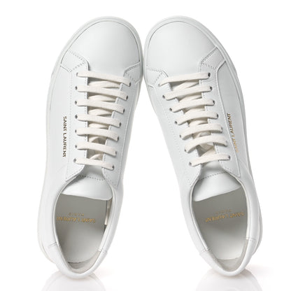 Saint Laurent Calfskin Andy Low Top Sneakers 37 Blanc Optique 2 of 9
