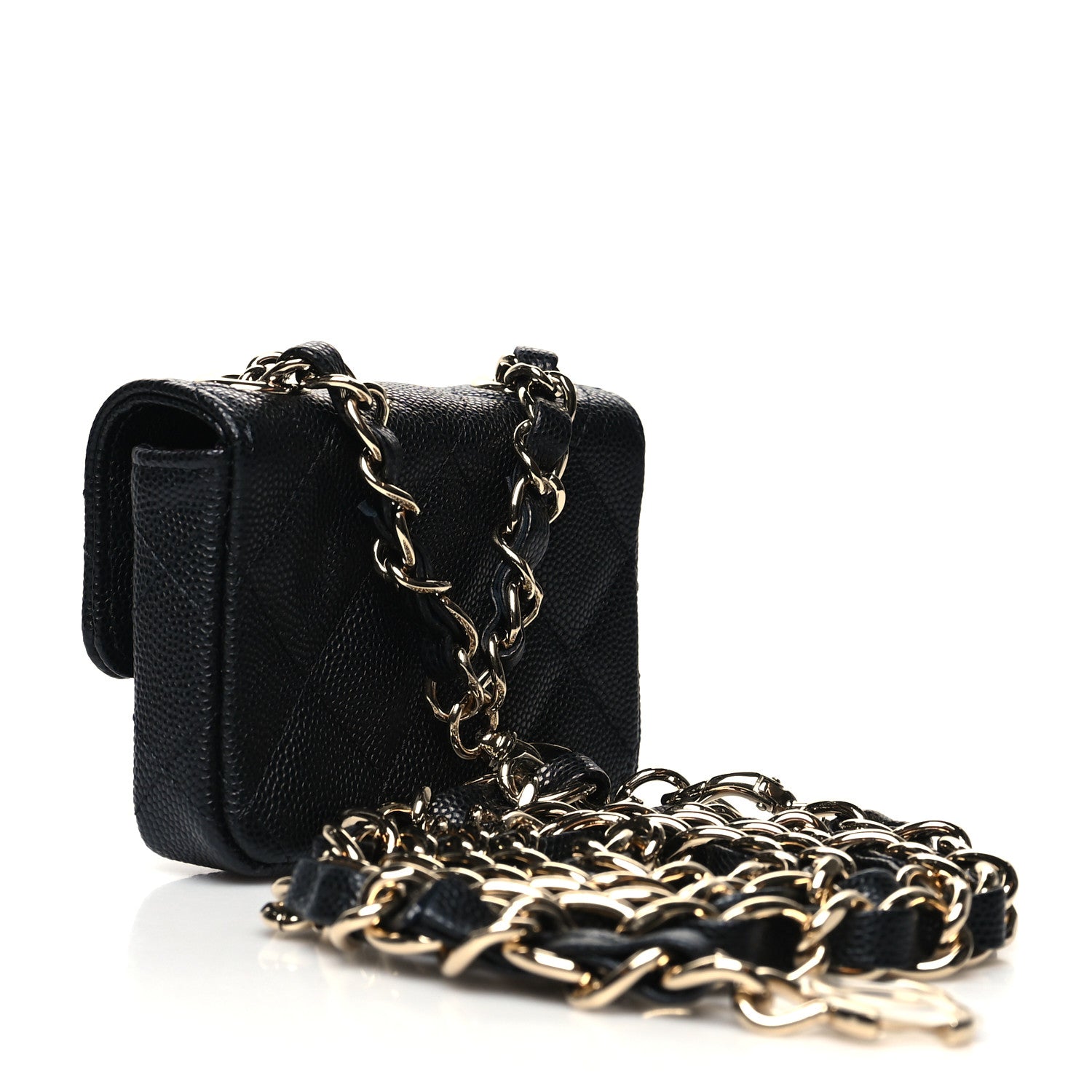 Chanel Caviar Quilted Mini Chain Belt Bag Black 3 of 11