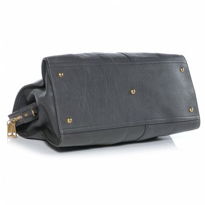 Saint Laurent Leather Large Cabas Chyc Grey 4 of 6