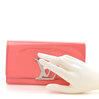 Louis Vuitton Patent Louise Wallet Rose Litchi 2 of 8
