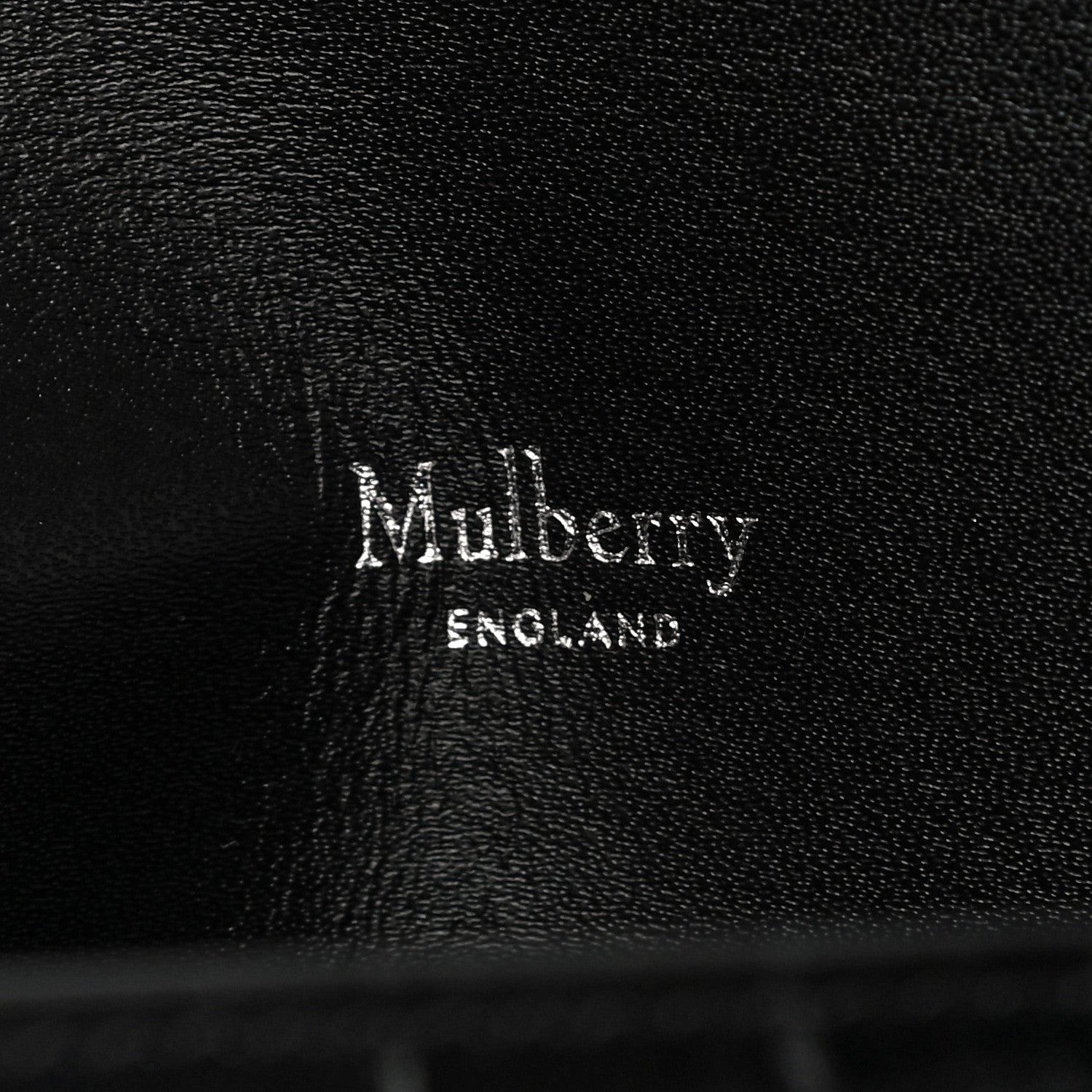 Mulberry Crocodile Embossed Calfskin Darley Cosmetic Pouch Black 6 of 9