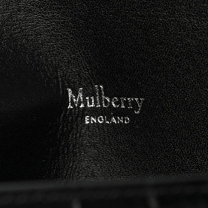 Mulberry Crocodile Embossed Calfskin Darley Cosmetic Pouch Black 6 of 9