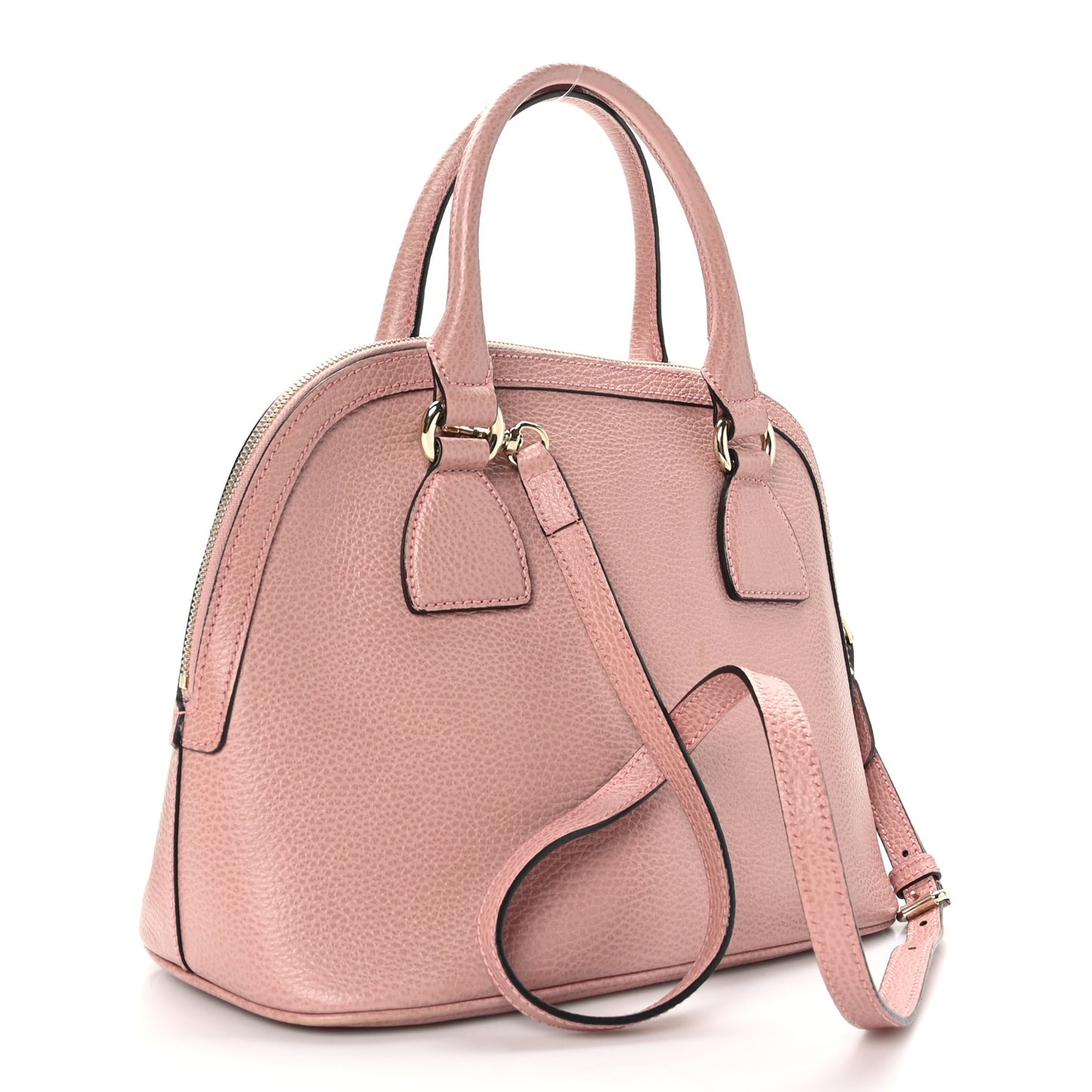Dollar Calfskin Small GG Charm Dome Bag Soft Pink