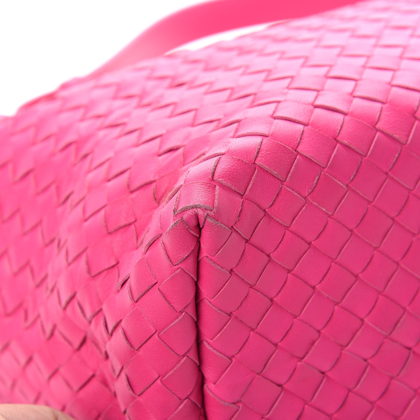 Nappa Intrecciato Medium Garda Bag Rosa Shock