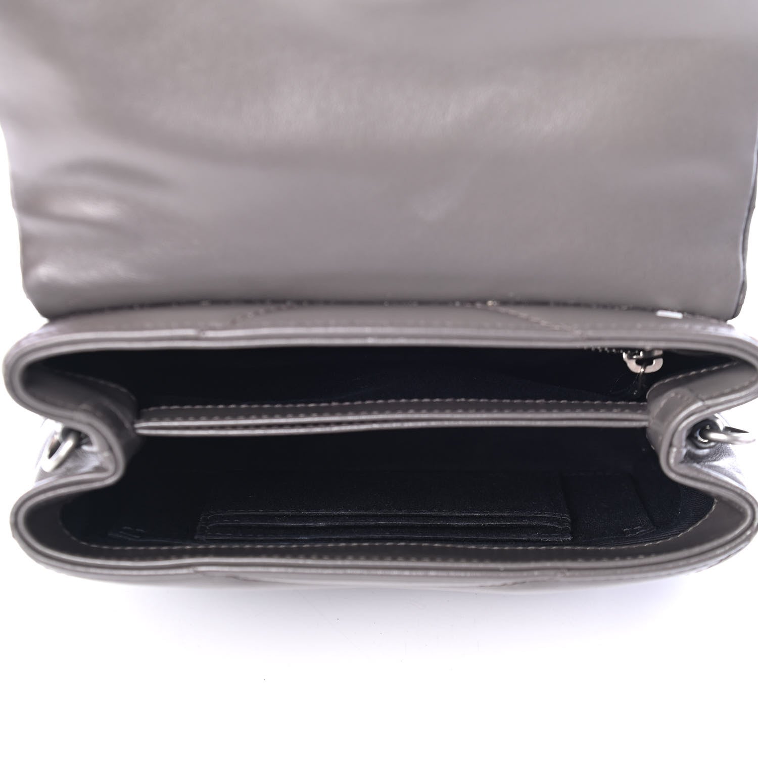 Saint Laurent Calfskin Y Quilted Monogram Toy Loulou Crossbody Bag Earth 4 of 4