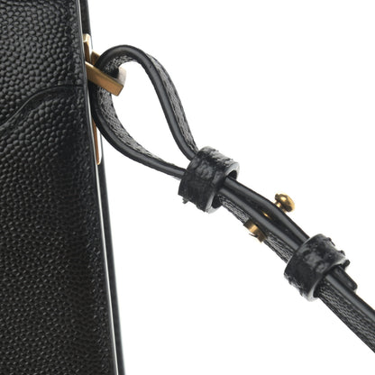 Saint Laurent Grain de Poudre Mini Classic Monogram Cassandra Top Handle Black 13 of 14