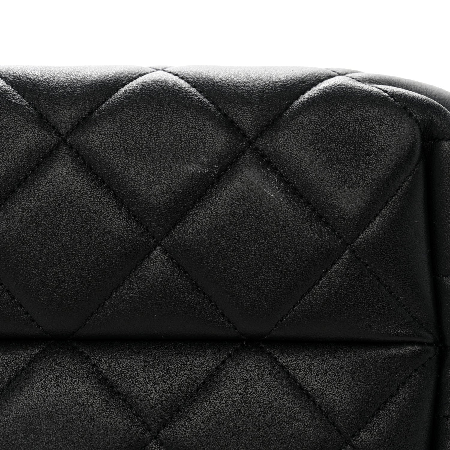 Chanel Lambskin Quilted CC Dweller Drawstring Tote Black 11 of 12