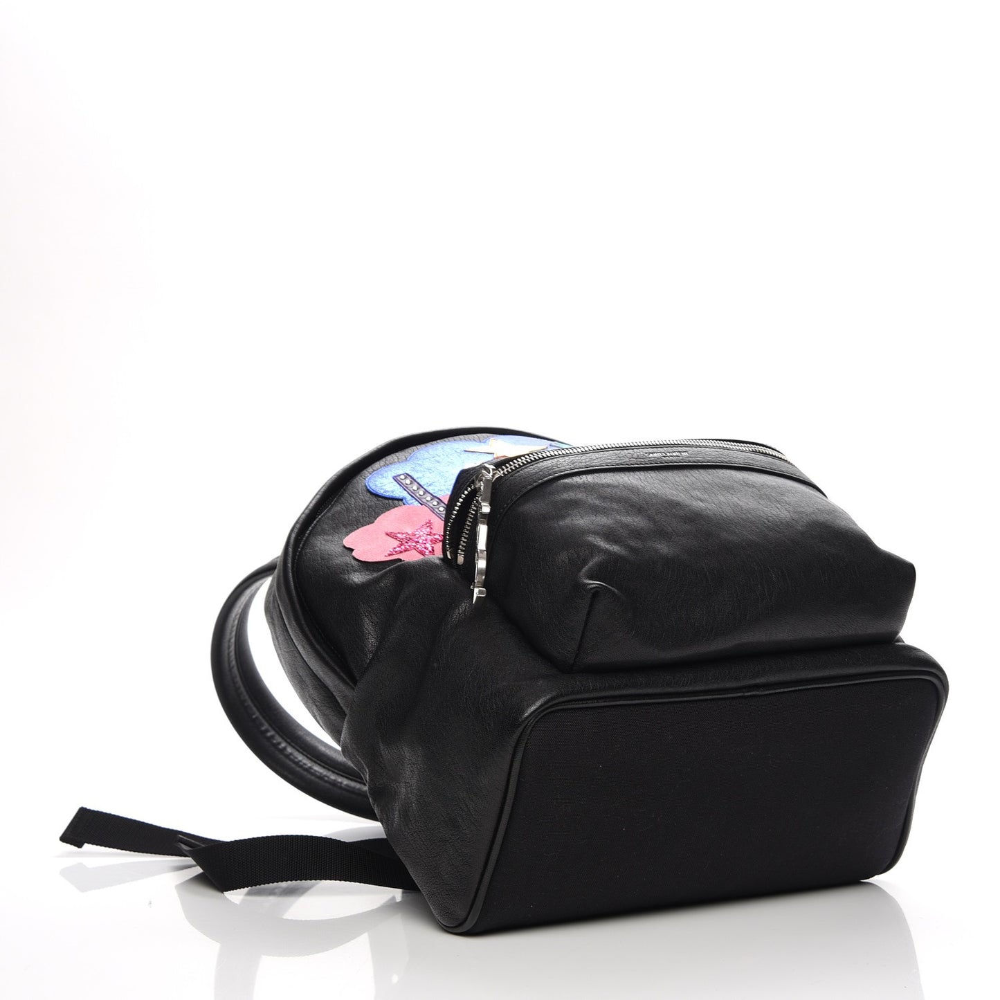 Sheepskin Love Appliqué Mini City Backpack Black