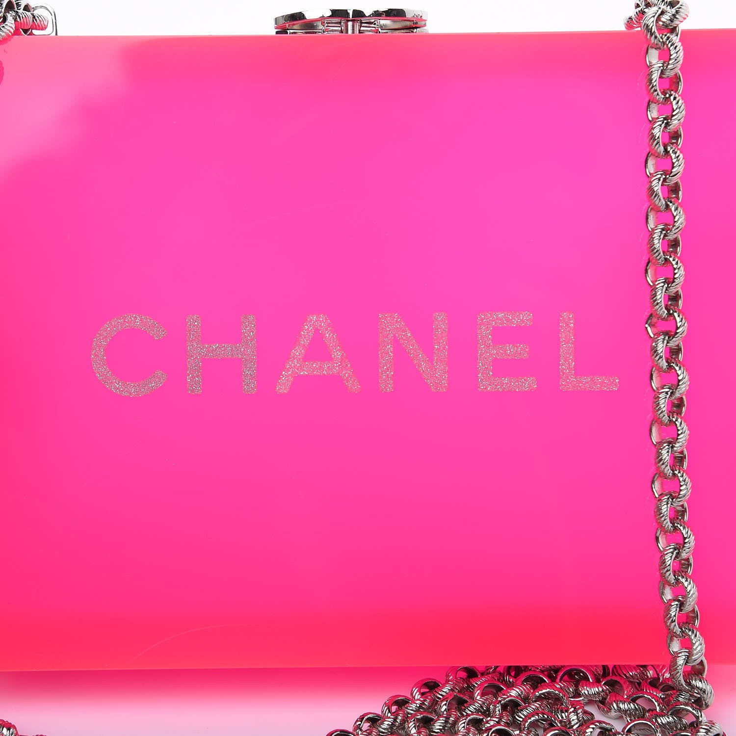 Chanel Plexiglass Strass Motherboard Minaudiere Clutch Pink 6 of 11