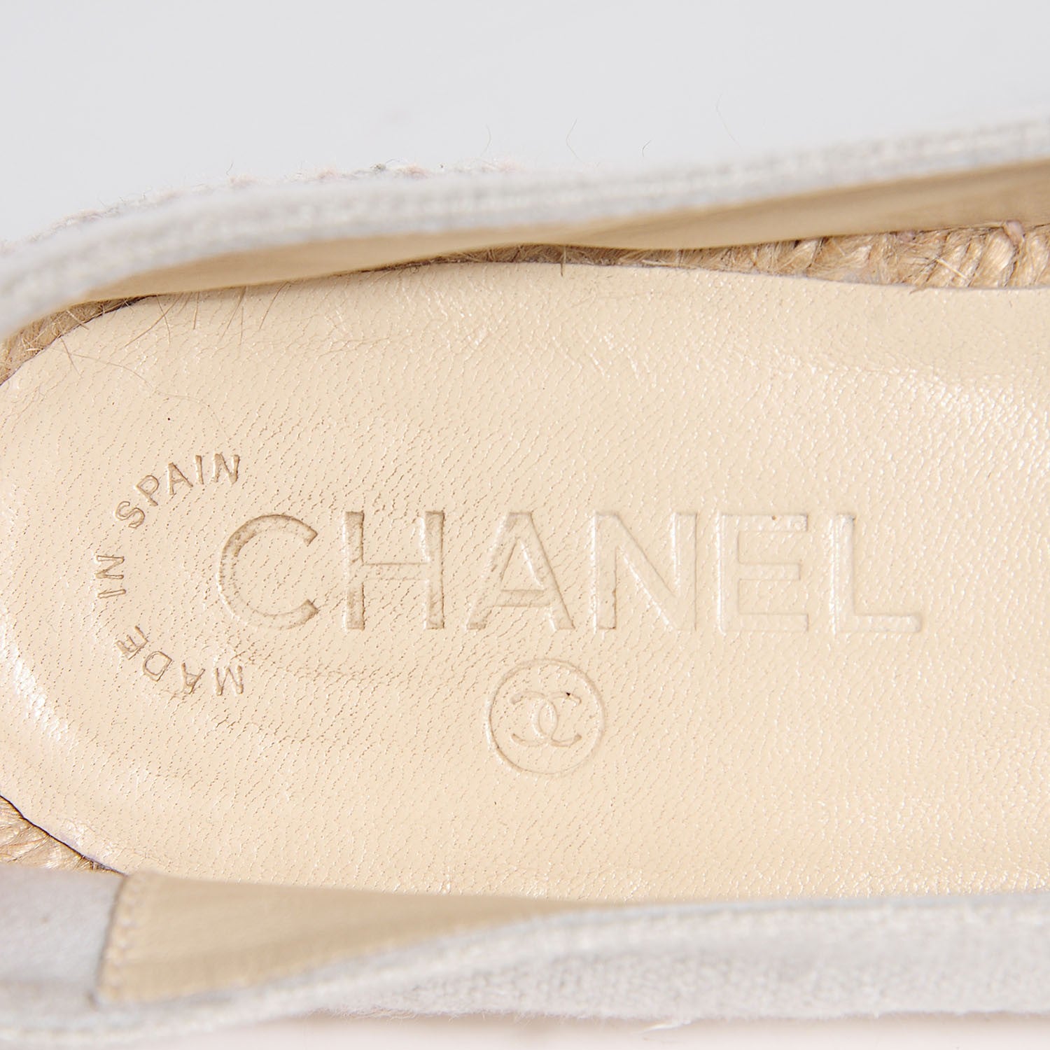 Chanel Toile CC Espadrilles 39 Beige Black 7 of 8