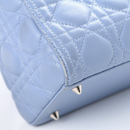 Christian Dior Lambskin Cannage Medium Lady Dior Light Blue 12 of 15