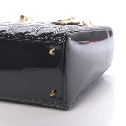 Christian Dior Patent Cannage Medium Lady Dior Black 10 of 11