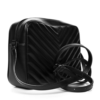 Saint Laurent Calfskin Matelasse Monogram Lou Camera Bag Black 3 of 10