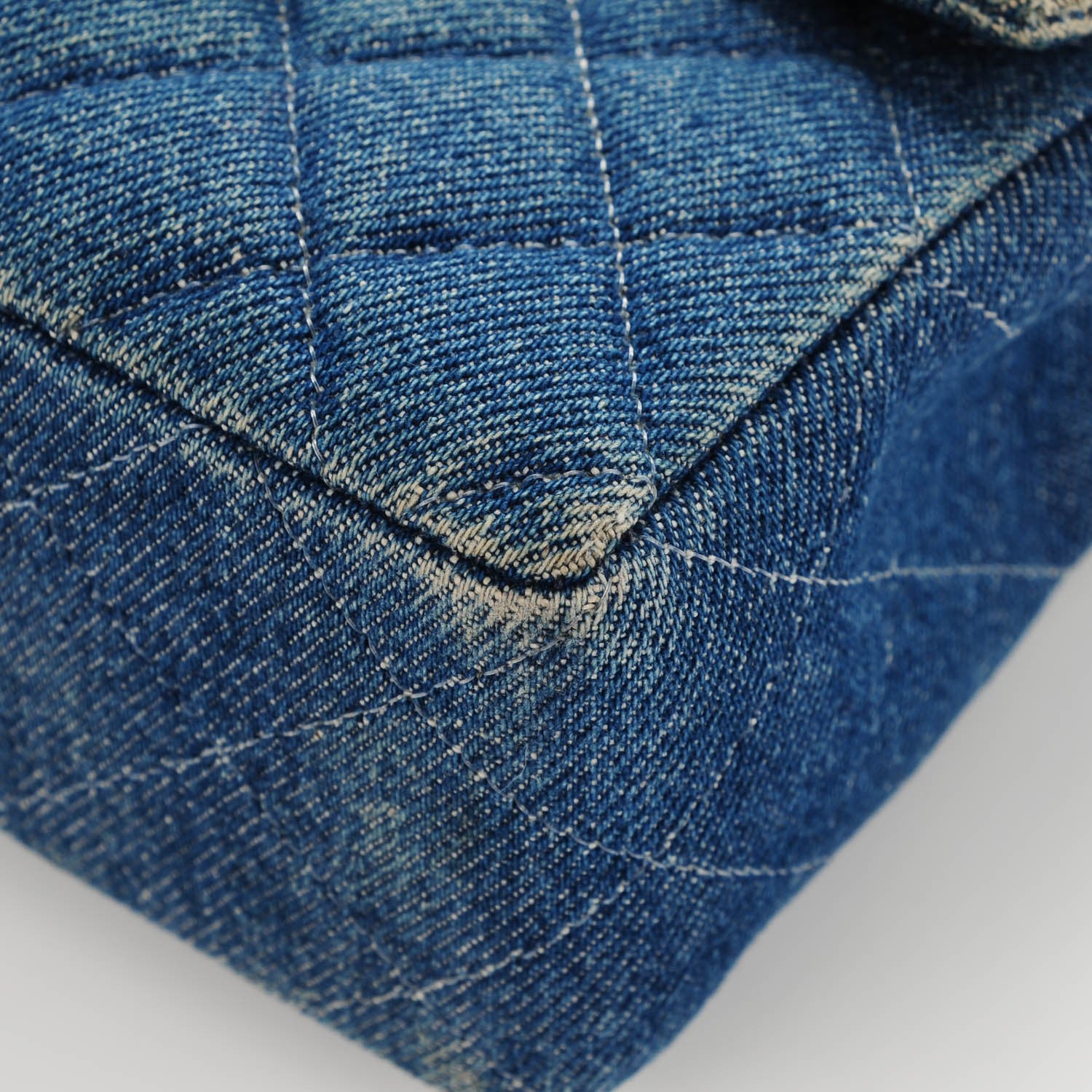 Chanel Denim Quilted Mini Square Flap Blue 9 of 12