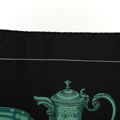 Hermes Silk Gastronomie Scarf 90 Black 5 of 6