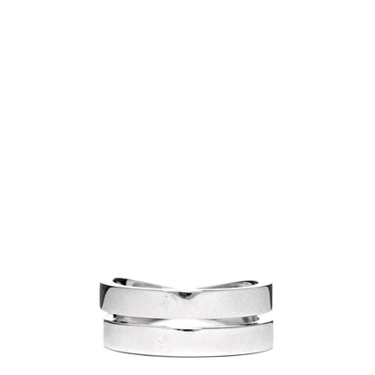 Cartier 18K White Gold 9mm Paris Nouvelle Vague Ring 60 9.25 4 of 11