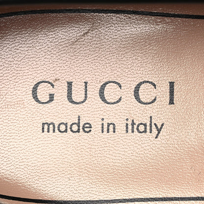 Gucci Monogram Jumbo GG Malaga Kid Horsebit Womens Jordaan Loafers 38 Black 9 of 11