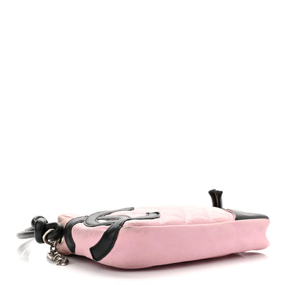 Chanel Calfskin Quilted Cambon Pochette Pink Black 4 of 10