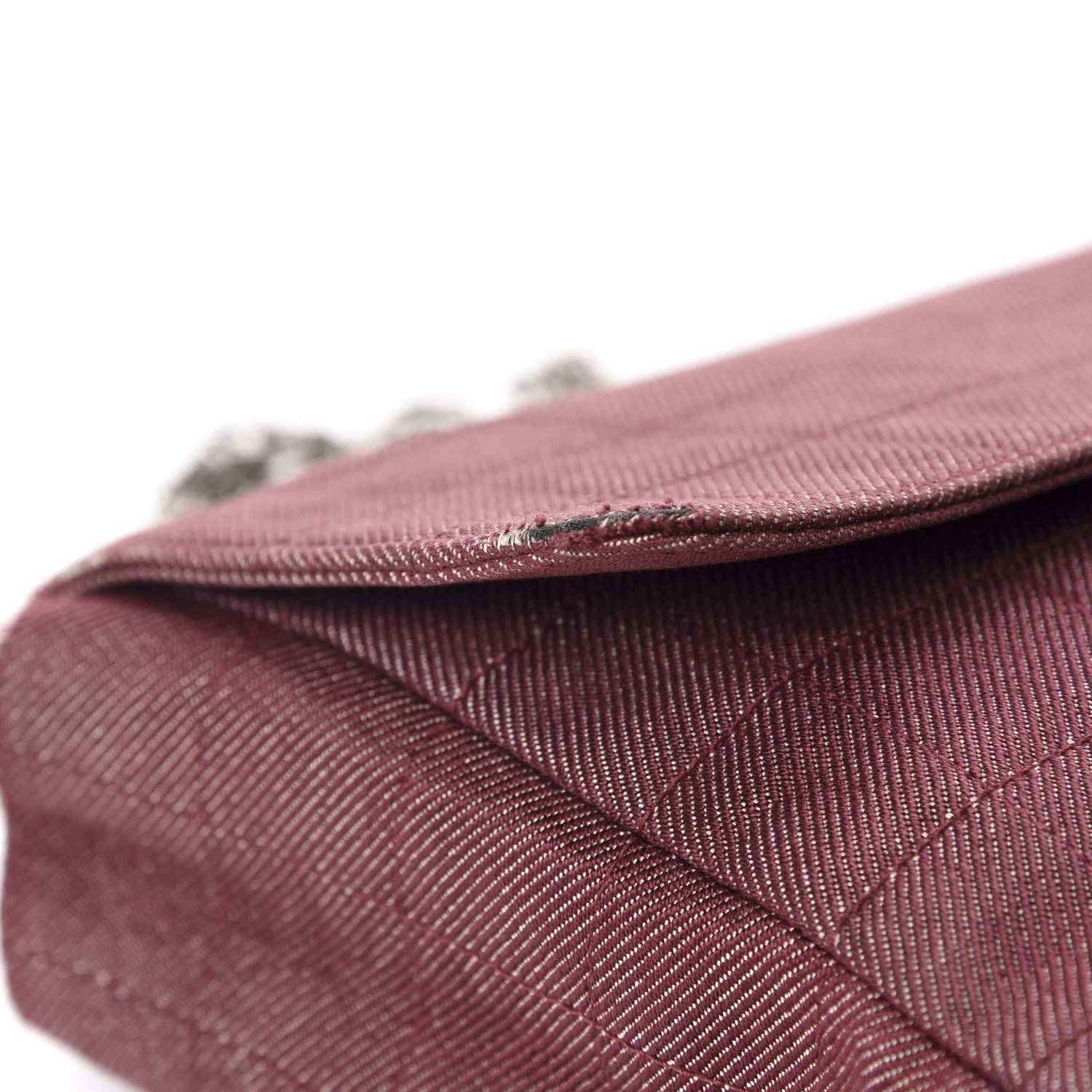 Chanel Canvas Chocolate Bar Reissue Single Flap Dark Red 8 of 15