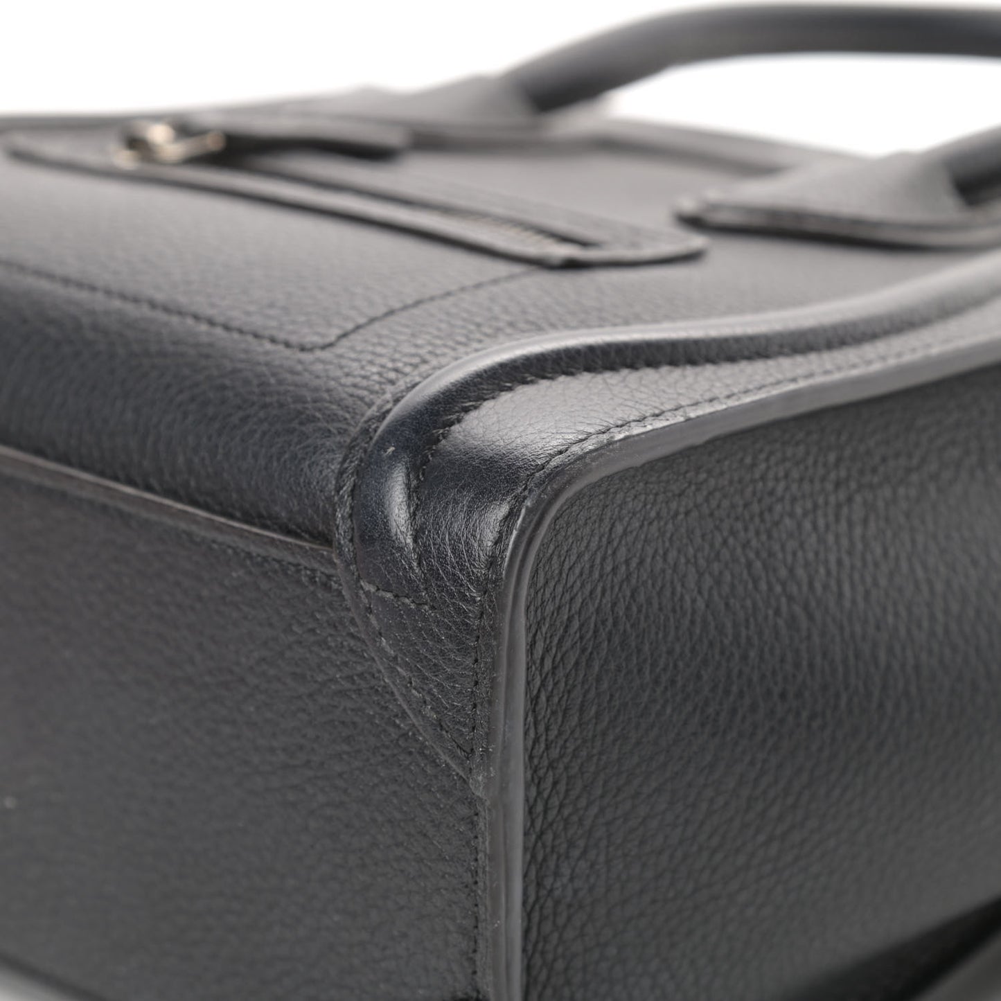 Drummed Calfskin Nano Luggage Black