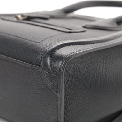 Celine Drummed Calfskin Nano Luggage Black 10 of 13