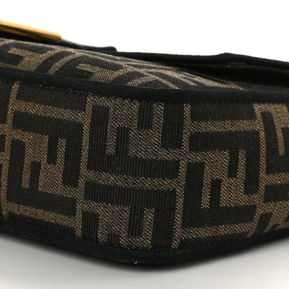 Fendi Fabric Jacquard FF 1974 Medium Baguette Tobacco Moro Black 8 of 8