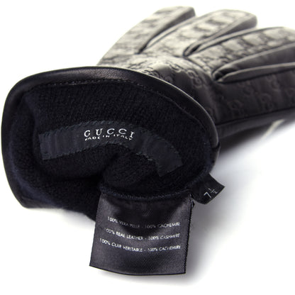 Gucci Microguccissima Gloves 7.5 Black 3 of 3
