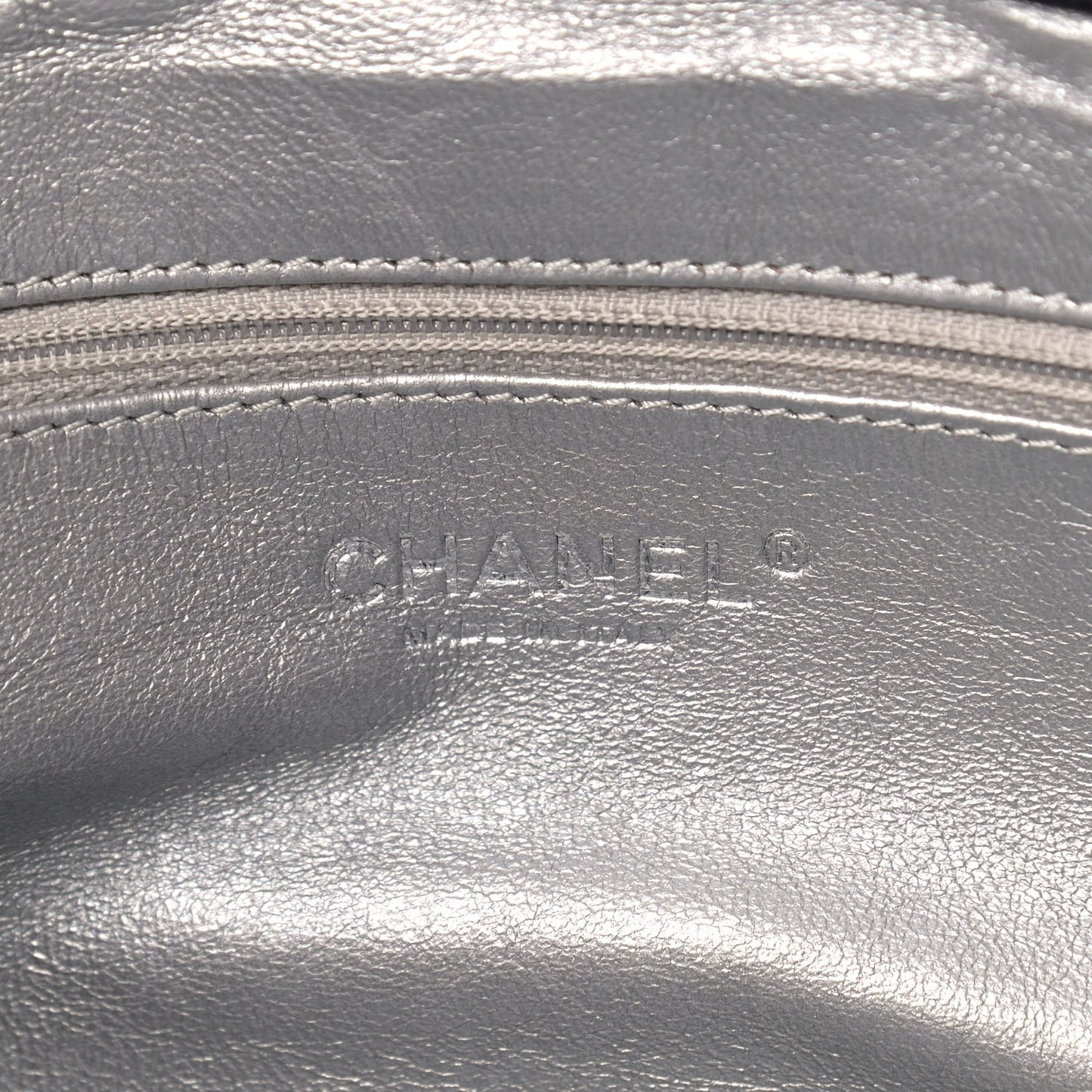Glazed Caviar East West Modern Chain Tote Black
