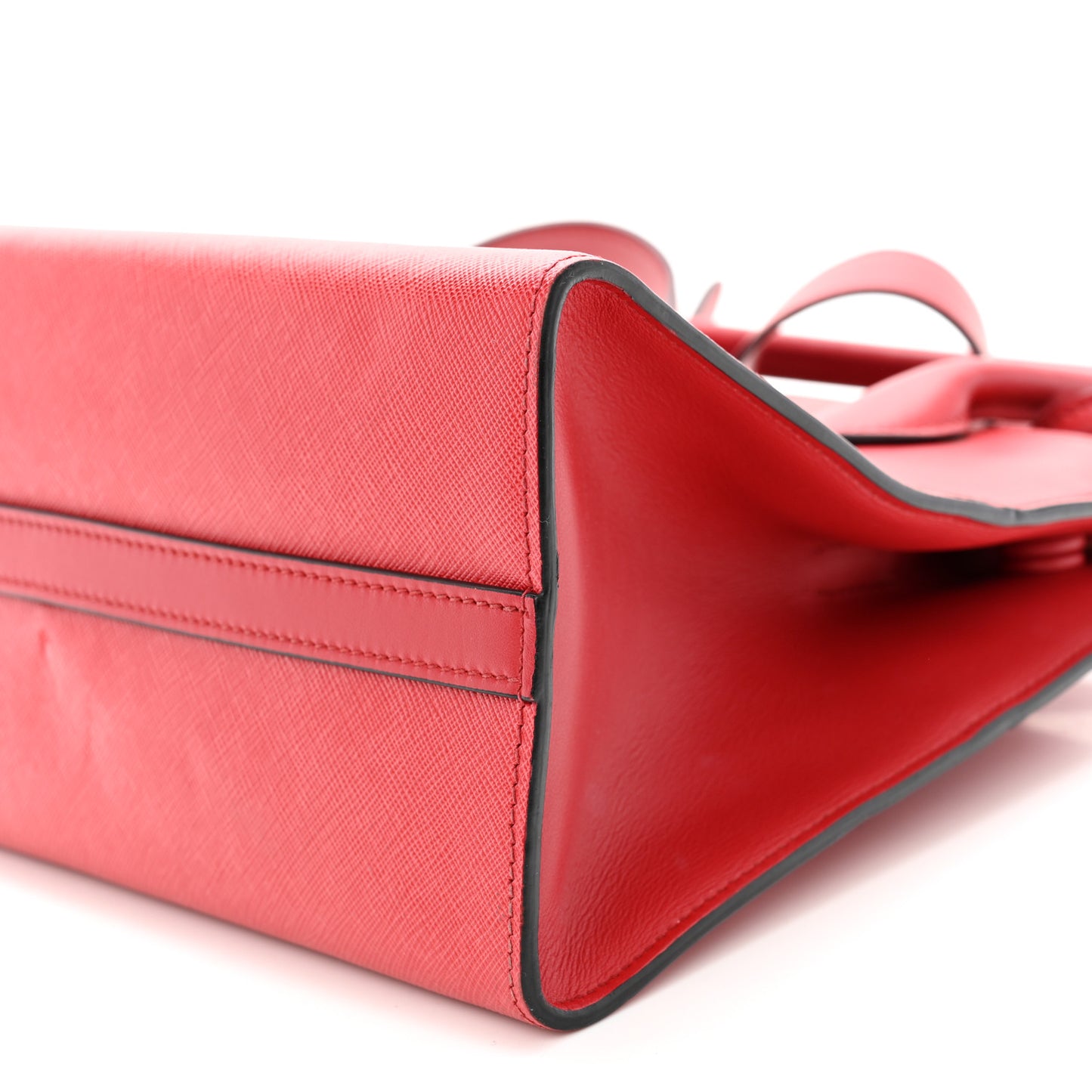 Saffiano City Calfskin Small Paradigme Bag Red