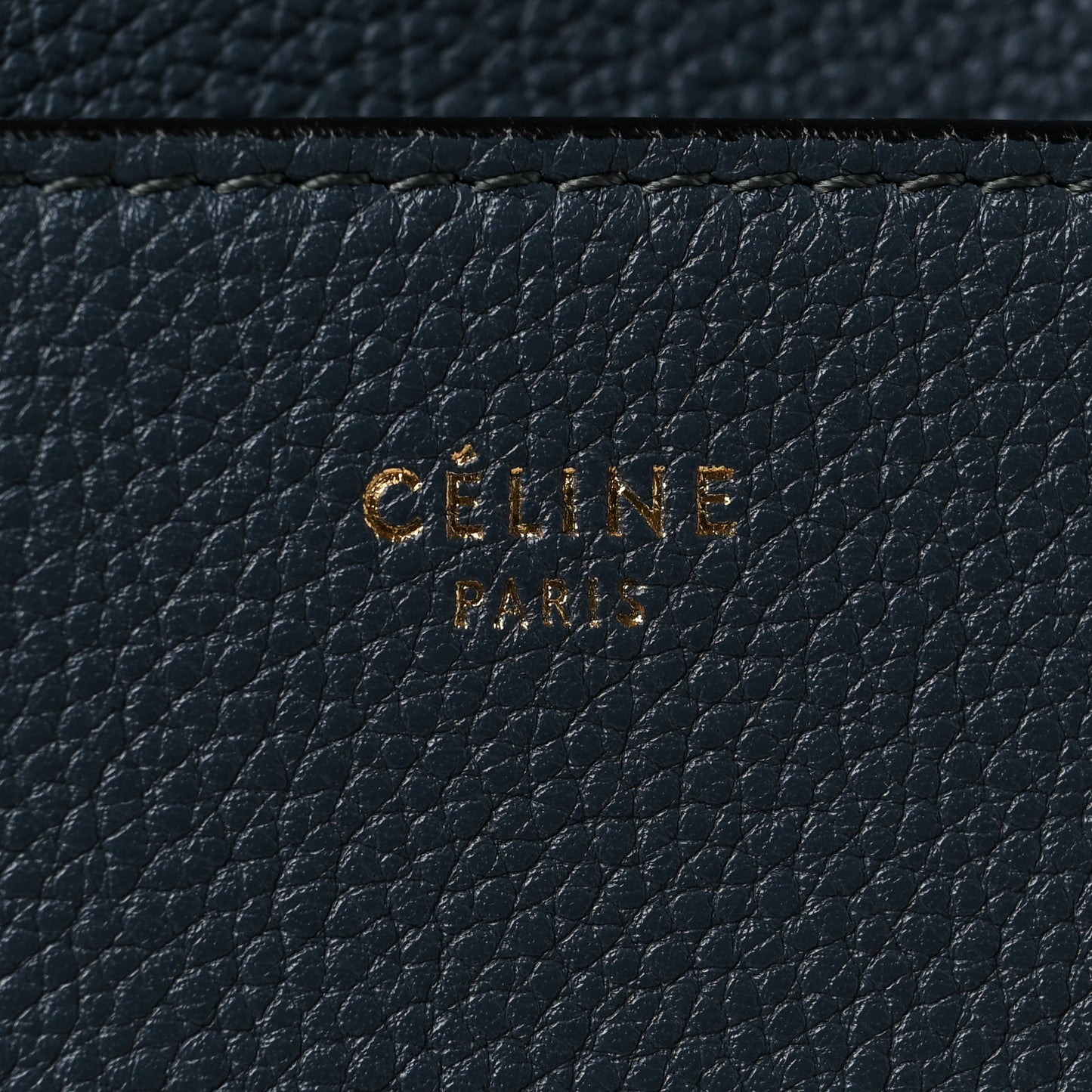 Soft Grained Calfskin Sangle Bucket Bag Navy Blue
