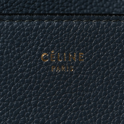 Celine Soft Grained Calfskin Sangle Bucket Bag Navy Blue 5 of 9