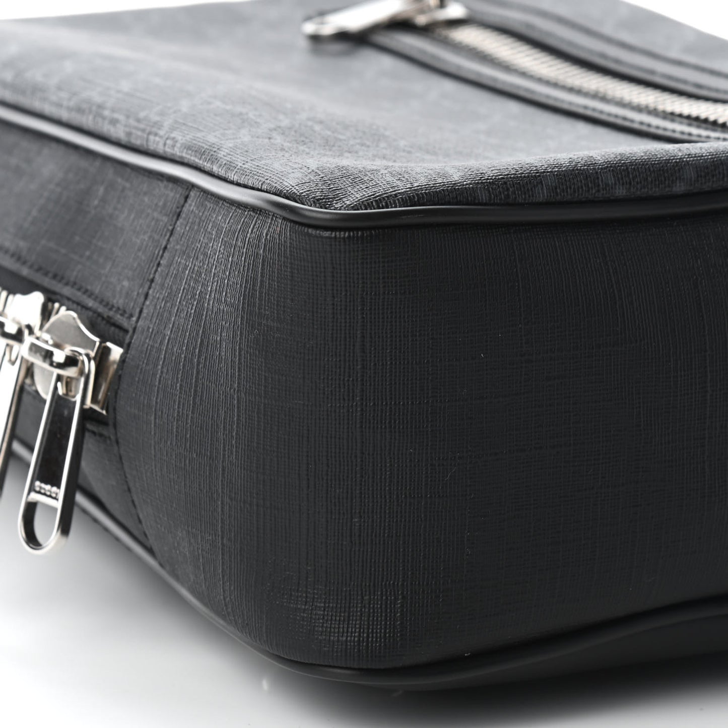 GG Supreme Monogram Web Belt Bag Black Grey