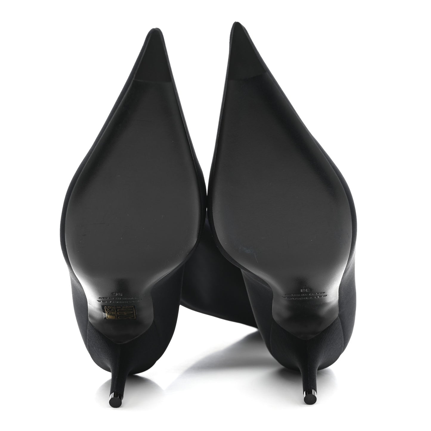 Matte Spandex Extreme Pointed Toe Knife 80mm Ankle Boots 36 Black