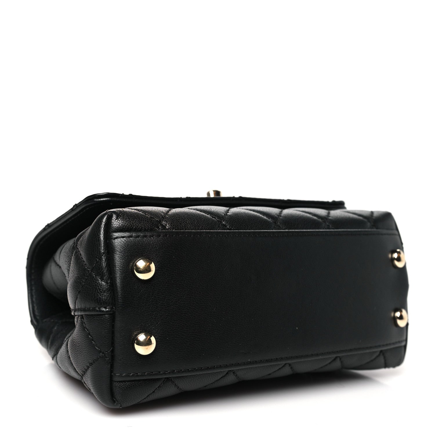 Chanel Goatskin Quilted Rainbow Extra Mini Coco Handle Flap Black 4 of 10