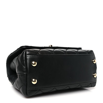 Chanel Goatskin Quilted Rainbow Extra Mini Coco Handle Flap Black 4 of 10