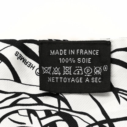 Hermes Silk Jungle Love Rainbow Twilly Gris Black White 3 of 3