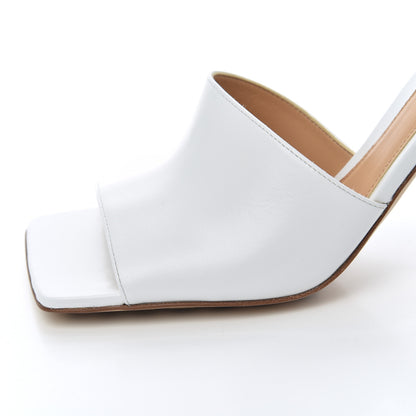 Bottega Veneta Lambskin Stretch Mule Sandals 38 Optic White 12 of 15