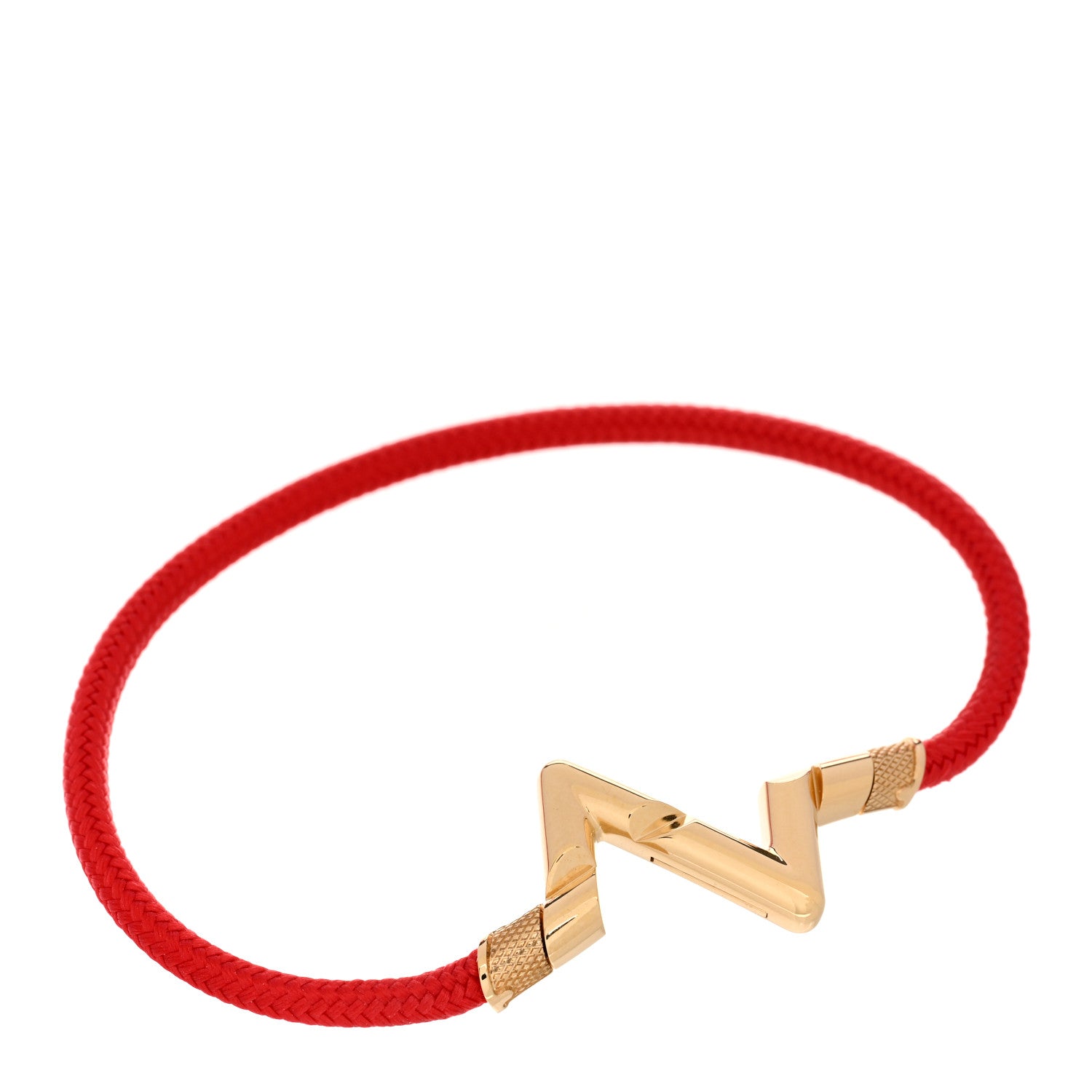 Louis Vuitton 18K Yellow Gold Volt Upside Down Chain Bracelet 17 Red 1 of 4