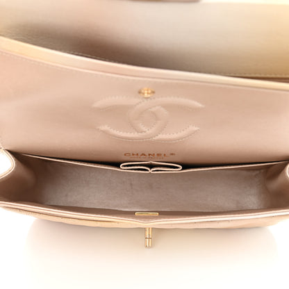 Chanel Metallic Goatskin Quilted Ombre Medium Double Flap Gold 5 of 12