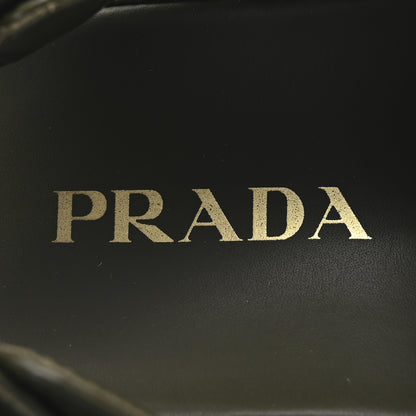 Prada Nappa Quilted Padded Slingback Sandals 35.5 Militare 8 of 9