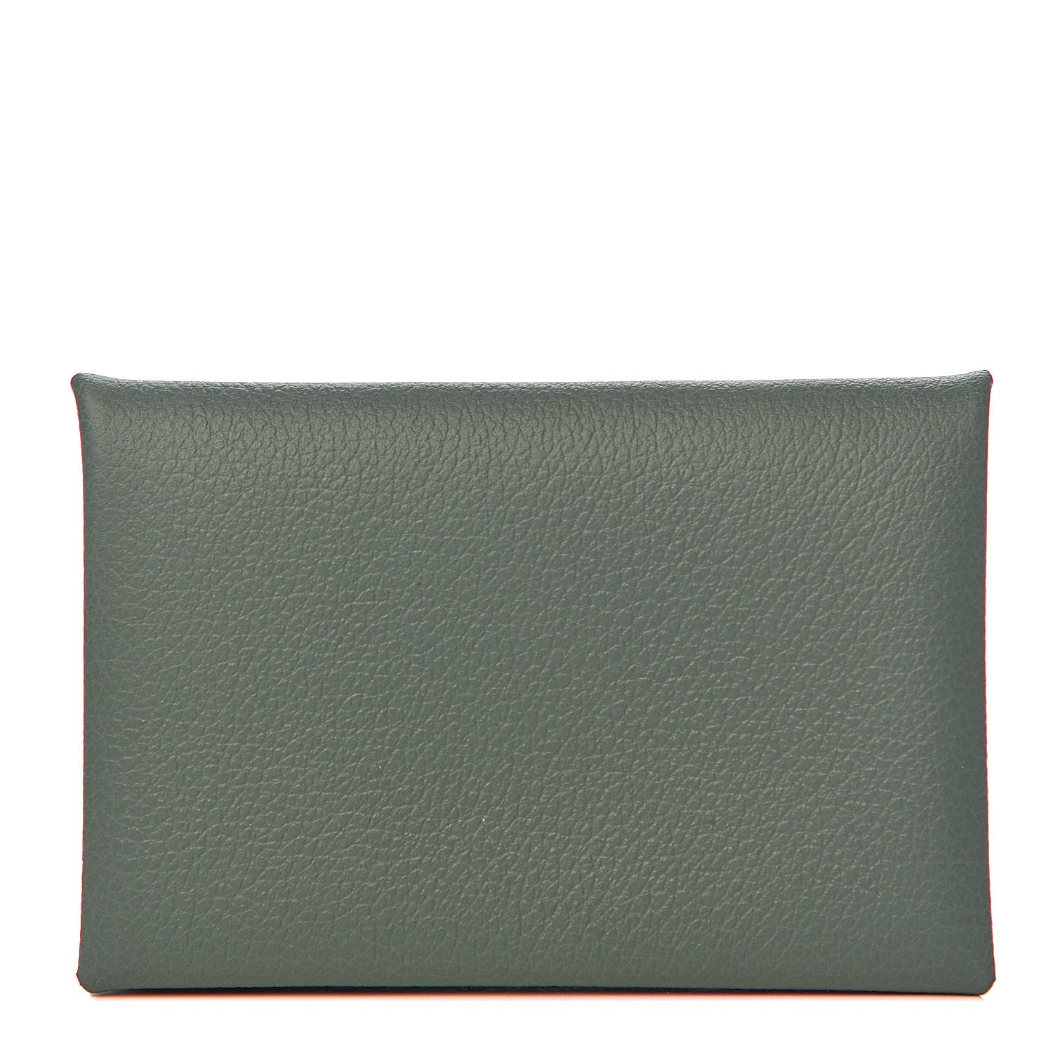 Hermes Evercolor Calvi Verso Card Case Vert Amande Gris Perle 1 of 8